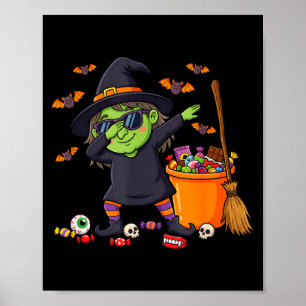 Dabbing Hexen Kinder Mädchen Kleinkind lustiges Ha Poster