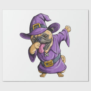 Dabbing Hexen-Mops Süßer Halloween-Möpse Lustiges Geschenkpapier