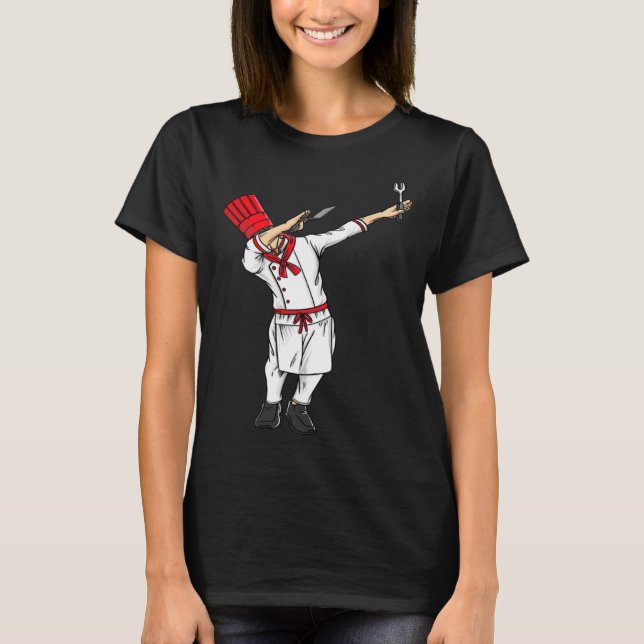 Dabbing Hibachi Chef  Japanese Chef Asian Cook T-Shirt (Vorderseite)