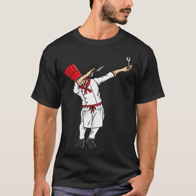 Dabbing Hibachi Chef  Japanese Chef Asian Cook T-Shirt (Vorderseite)