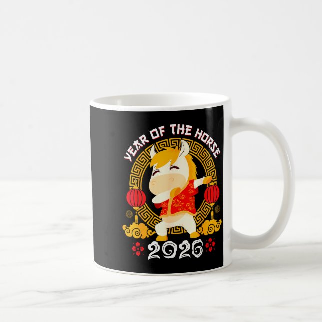 Dabbing Horse Chinese New Year Of The Horse2026  Kaffeetasse (Rechts)