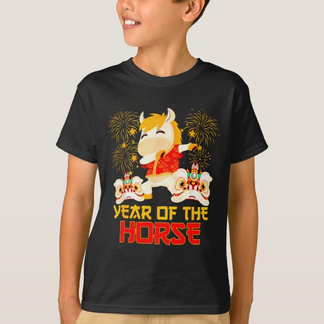Dabbing Horse Chinese New Year Of The Horse2026  T-Shirt (Vorderseite)