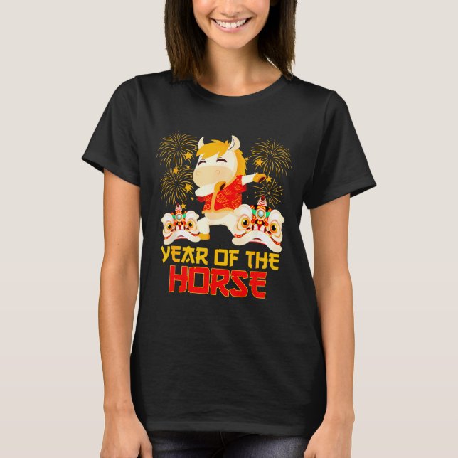Dabbing Horse Chinese New Year Of The Horse2026  T-Shirt (Vorderseite)