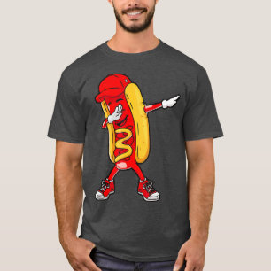 Dabbing Hot Dog Hip Hop Dab Tanz Funny T-Shirt