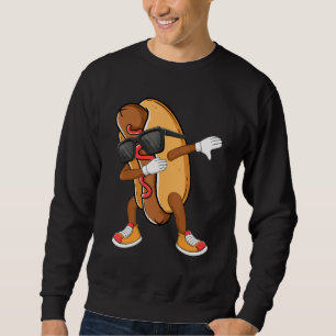 Dabbing Hot Dog Tragen einer Sonnenbrille Dab Danc Sweatshirt
