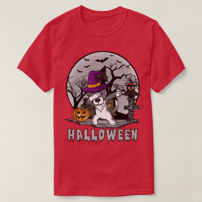 Dabbing Hund Halloween Border Collie Dab Hat Hexe  T-Shirt (Design vorne)