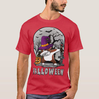 Dabbing Hund Halloween Boston Terrier Dog Dab Hat T-Shirt