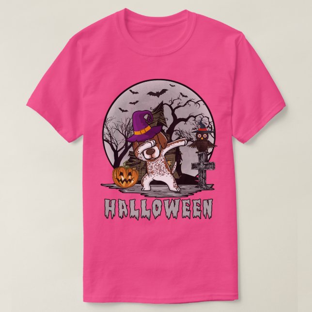 Dabbing Hund Halloween German Shorthaired Pointer  T-Shirt (Design vorne)