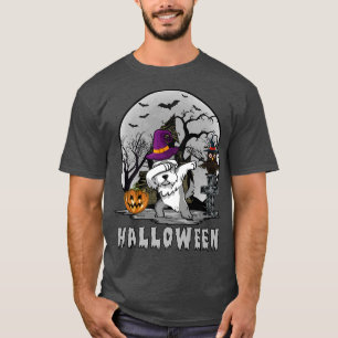 Dabbing Hund Halloween Miniatur Schnauzer Dog Dab T-Shirt