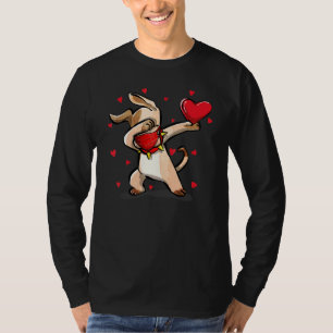 Dabbing Hund trägt Gesichtsmaske Dab Dance Funny V T-Shirt