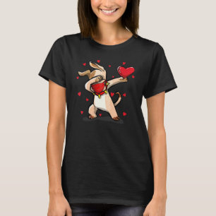 Dabbing Hund trägt Gesichtsmaske Dab Dance Funny V T-Shirt