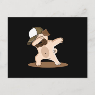 Dabbing Hunde Liebe Coole Kinder Geschenk Idee Postkarte