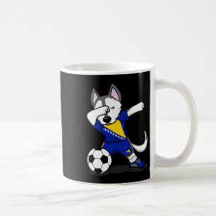 Dabbing Husky Hund Bosnien und Herzegowina Fußball Kaffeetasse