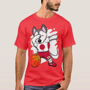 Dabbing Husky Japan Basketball Fans Jersey Japanes T-Shirt