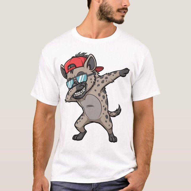 Dabbing-Hyäne Lustig Süß Dab-Tanz T-Shirt (Vorderseite)