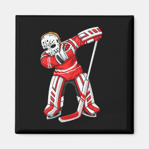 Dabbing Ice Hockey Player Fun Boys Girls Kinder ab Magnet