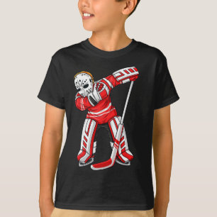 Dabbing Ice Hockey Player Fun Boys Girls Kinder ab T-Shirt