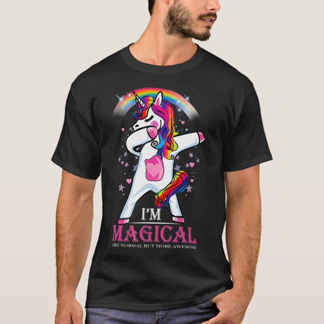 Dabbing IM Magical Rainbow Unicorn Magic T-Shirt (Vorderseite)