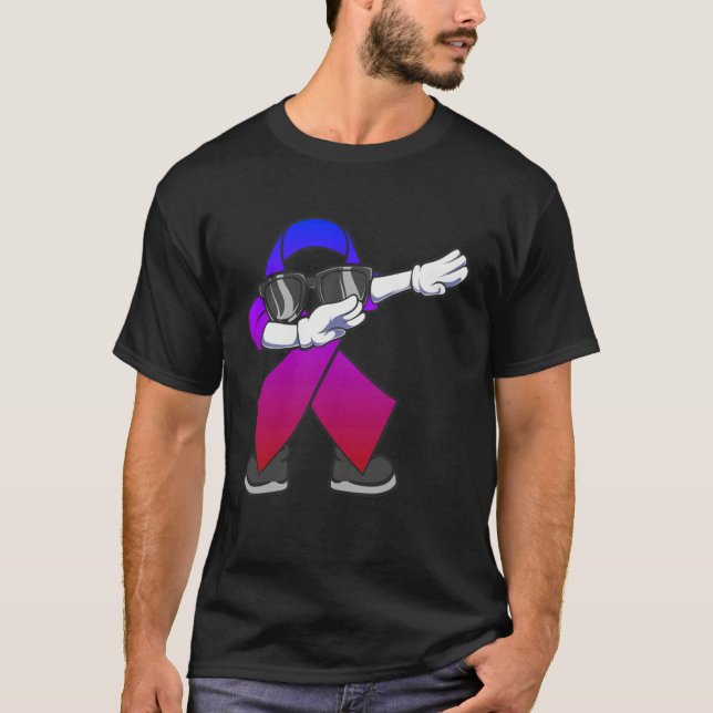 Dabbing Inclusion Ribbon Dabbin Dance T-Shirt (Vorderseite)