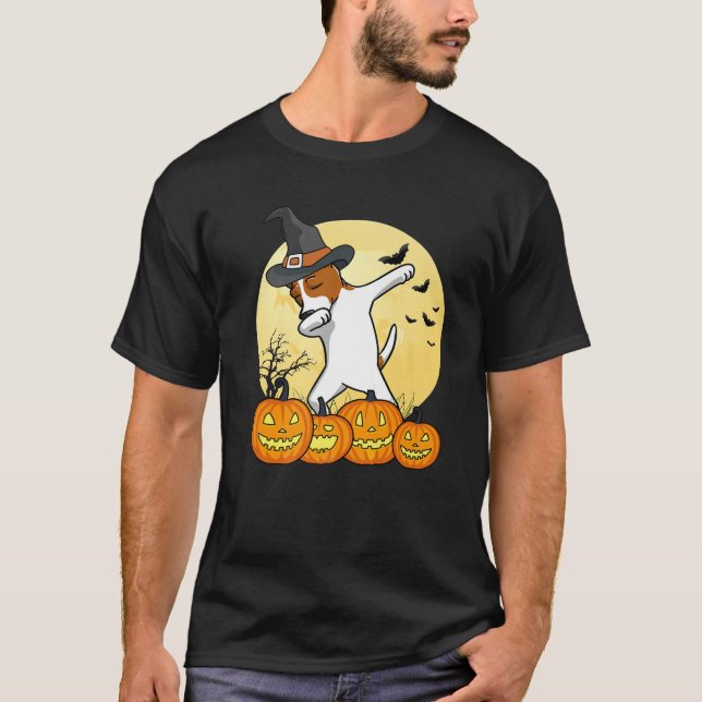 Dabbing Jack Russell Terrier Dab Dance Halloween D T-Shirt (Vorderseite)
