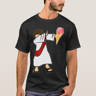 Dabbing Jesus Ice Creme Liebhaber Sommer Strand Le T-Shirt