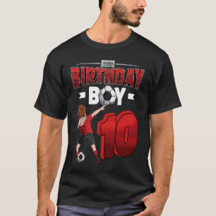 Dabbing Junge 10 Jahre alt Fußball Player 10. Gebu T-Shirt