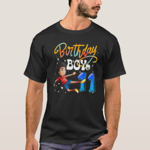 Dabbing Junge 11 Jahre alter Fußballspieler 11. Ge T-Shirt