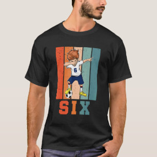 Dabbing Junge 6 Jahre alter Fußballspieler Vintag T-Shirt