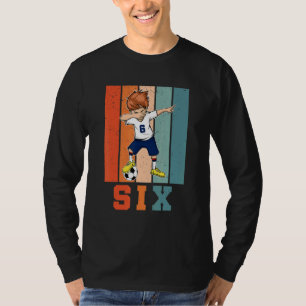 Dabbing Junge 6 Jahre alter Fußballspieler Vintag T-Shirt
