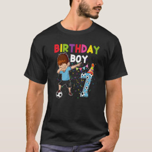 Dabbing Junge 7 Jahre alter Fußball Spieler 7. Geb T-Shirt