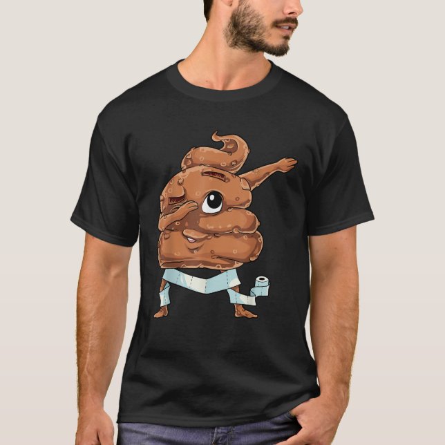 Dabbing Kack Funny Poo Kostüme Geschenke T-Shirts (Vorderseite)