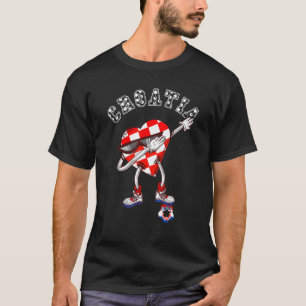 Dabbing Kartoffel kroatischer Fußball kroatischer T-Shirt