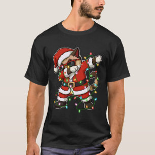 Dabbing-Katze Weihnachten Santa Claus Lustige Xmas T-Shirt