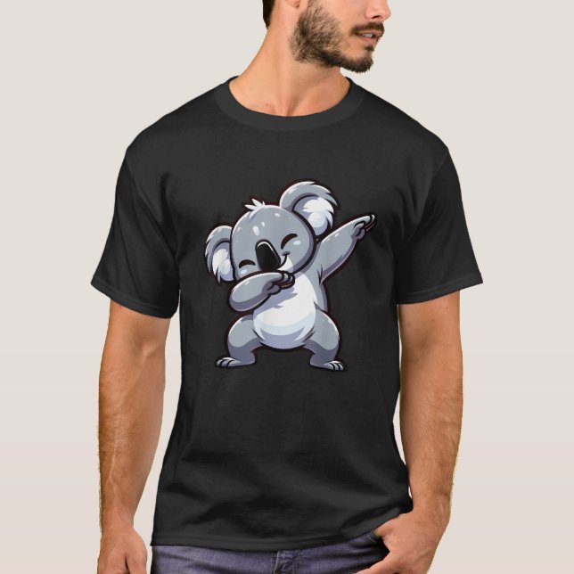 Dabbing Koala Funny Dab  T-Shirt (Vorderseite)