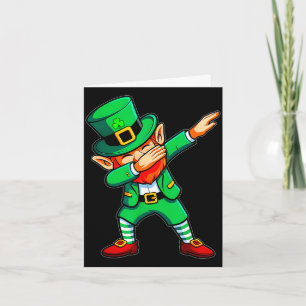 Dabbing Kobold frohen St. Patrick Tag Jungen Kinde Karte