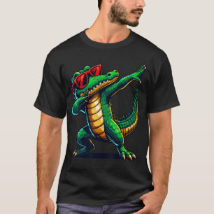 Dabbing Krokodil mit Sonnenbrille Alligator Tier T-Shirt
