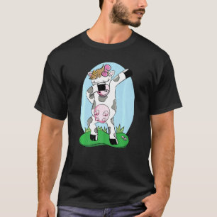 Dabbing-Kuh Mädchen Dab Tanz Kalb landwirtschaftli T-Shirt