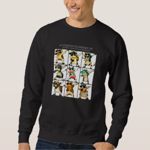 Dabbing Kühe Sonnenbrillen Ai Generated Art Meme H Sweatshirt