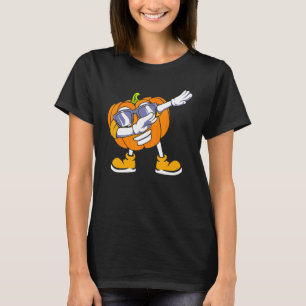 Dabbing Kürbiskopf Halloween T-Shirt