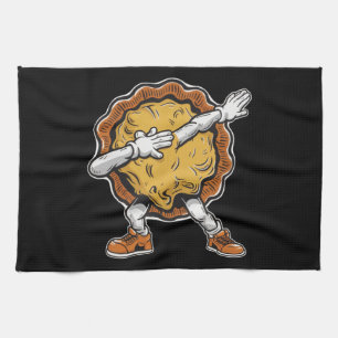 Dabbing Kürbiskuchen Thanksgiving Day Geschirrtuch