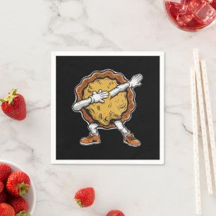 Dabbing Kürbispie Thanksgiving Day Serviette