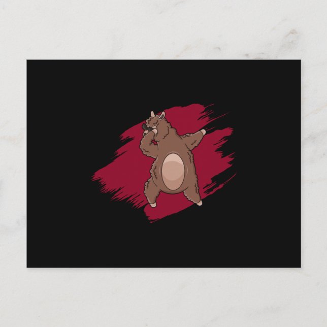 Dabbing Lama Dab Alpaca Funny Kids Geschenk Idee C Postkarte (Vorderseite)