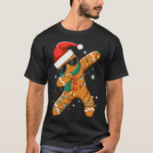 Dabbing Lebkuchen Weihnachtsbeleuchtung Jungen Mäd T-Shirt