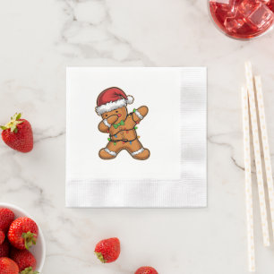 Dabbing Lebkuchenbaum Licht Weihnachten Serviette