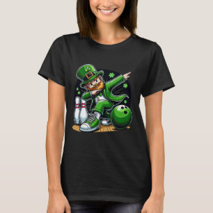 Dabbing Leprechaun Bowling Irish Bowler St. Patric T-Shirt
