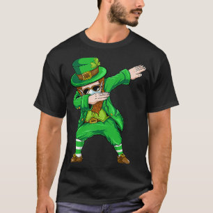 Dabbing leprechaun facce Maske St Patrick's Day Bo T-Shirt