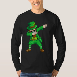 Dabbing Leprechaun Face Maske St Patrick's Day Boy T-Shirt