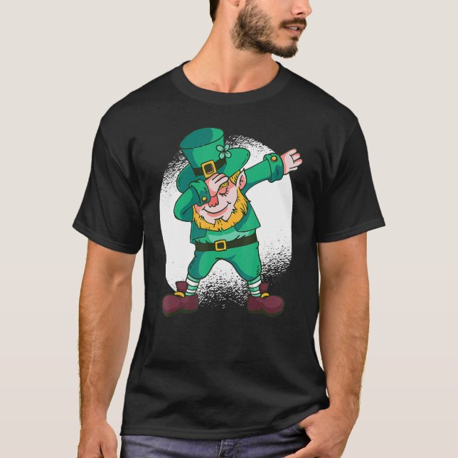 Dabbing Leprechaun Funny Dancing Leprechaun St Pat T-Shirt (Vorderseite)