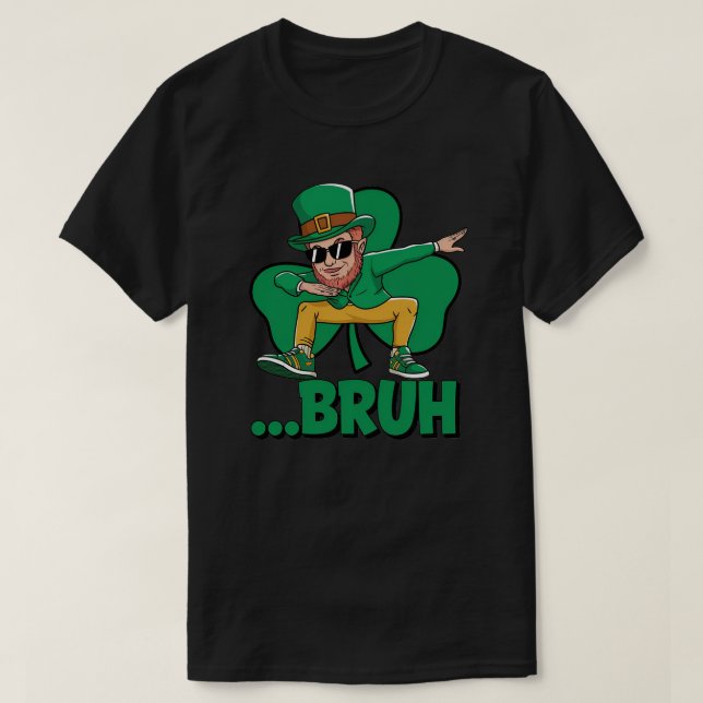Dabbing Leprechaun gibt St Patrick's Day T-Shirt (Design vorne)