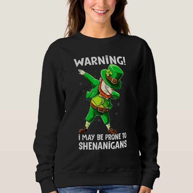 Dabbing Leprechaun Shenanigans Irish Sweatshirt (Vorderseite)